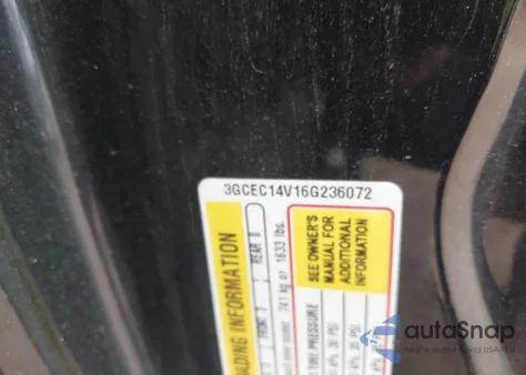 2006 Chevrolet Silverado 1500 Work Truck from USA, damaged, VIN 3GCEC14V16G236072